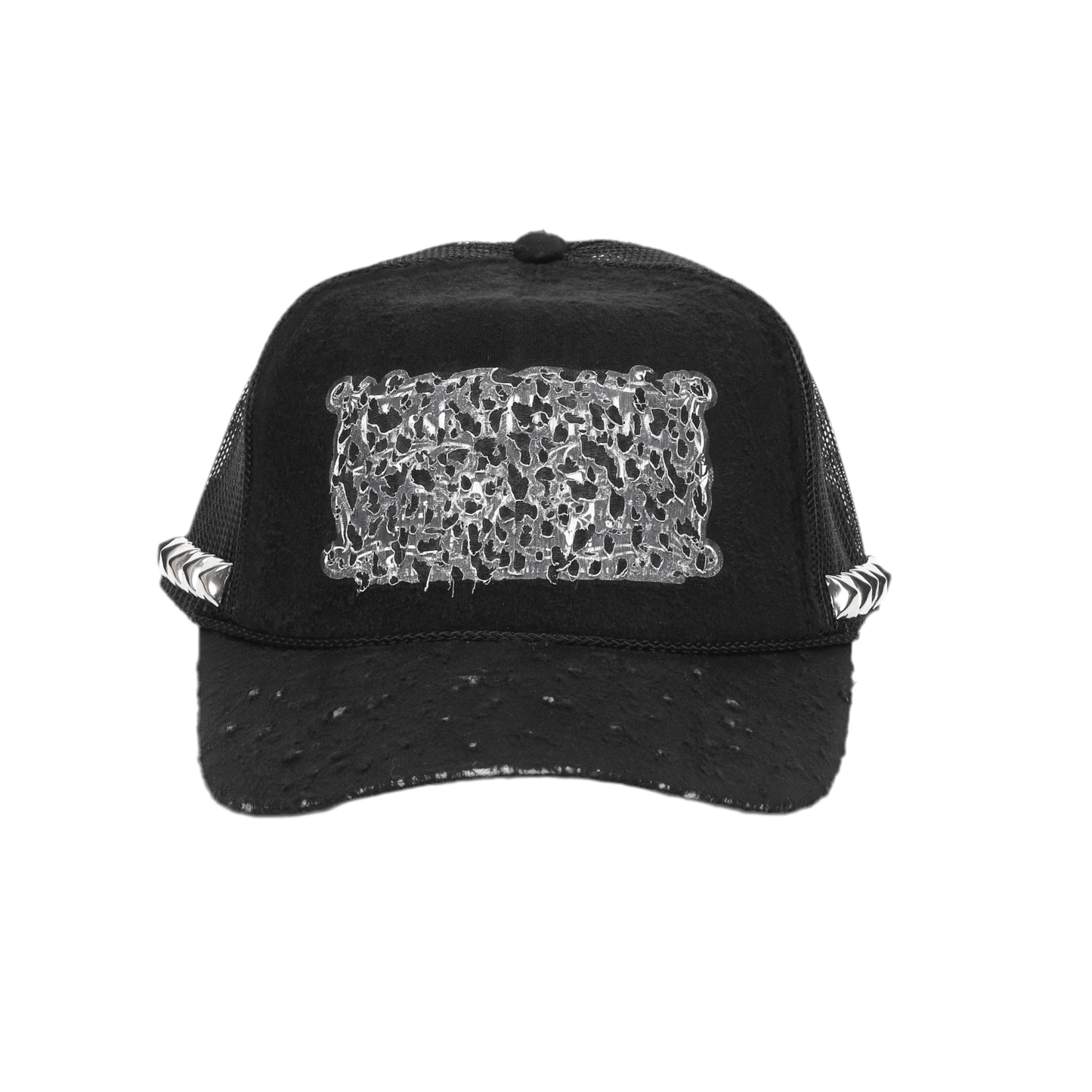 DAMAGED STUDS CAP BLACK