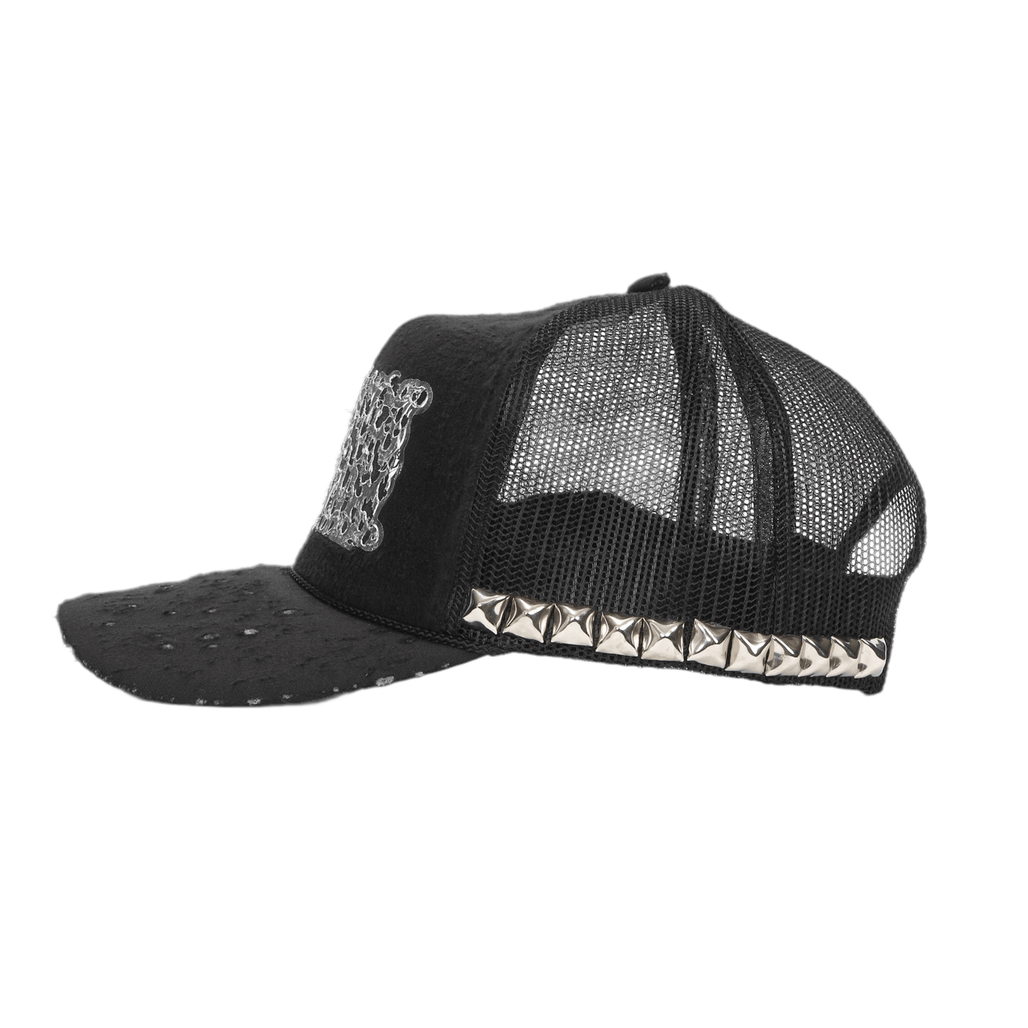 DAMAGED STUDS CAP BLACK