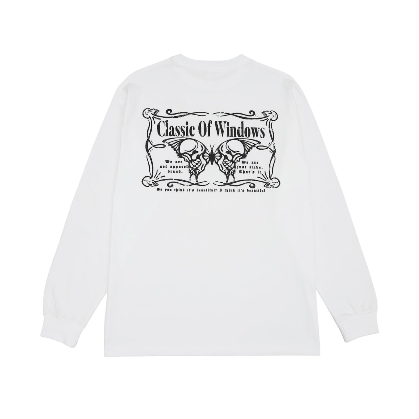 BUTTERFLY LONG SLEEVE T-SHIRT WHITE