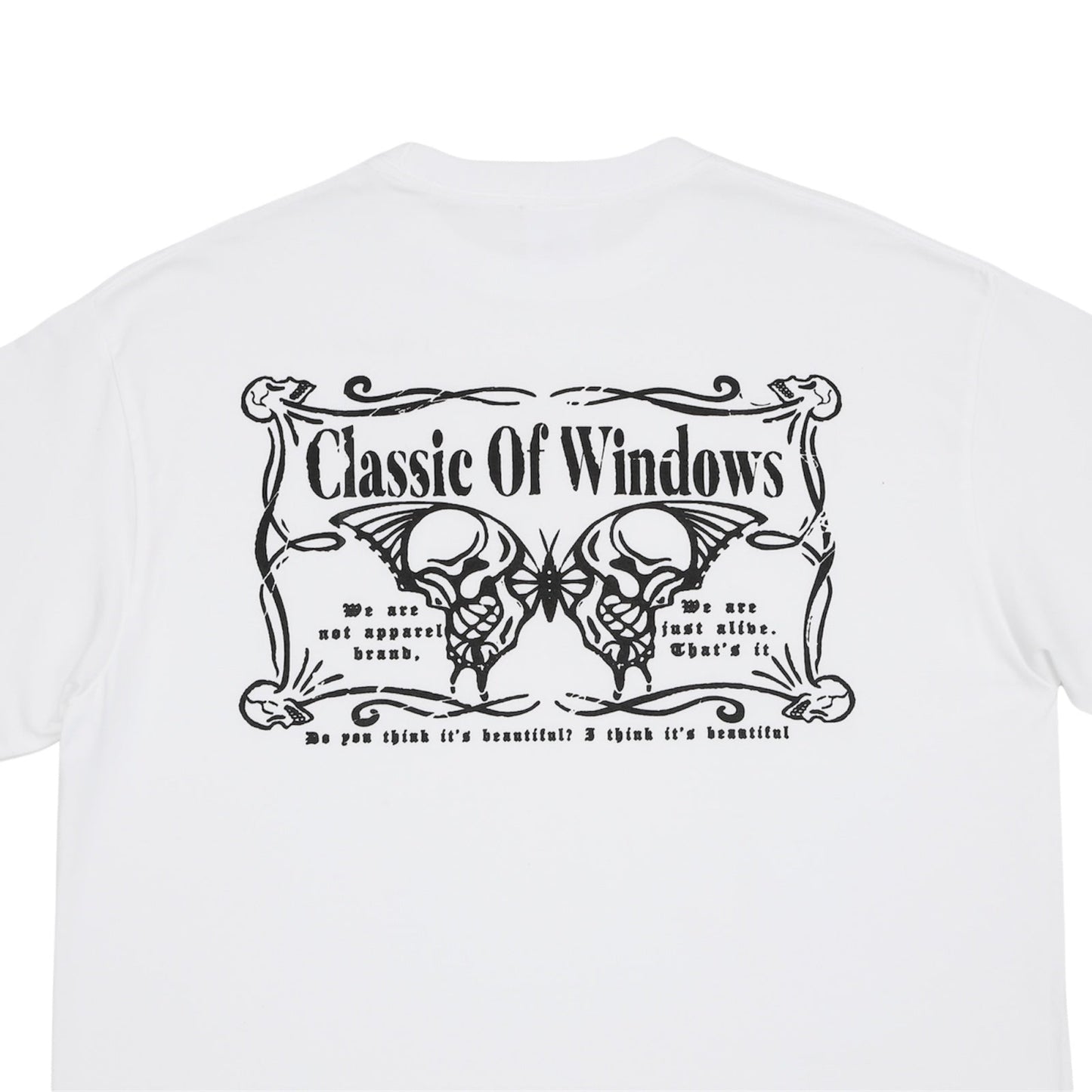 BUTTERFLY LONG SLEEVE T-SHIRT WHITE