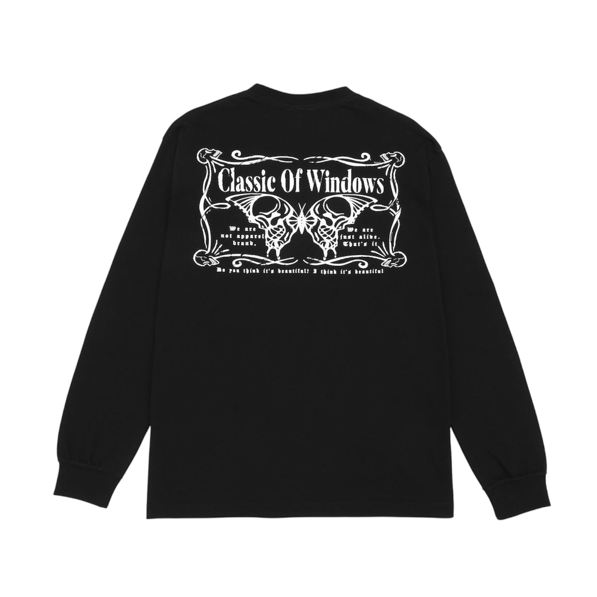 CLASSIC OF WINDOWS BUTTERFLY LONG SLEEVE T-SHIRT BLACK – Classic 