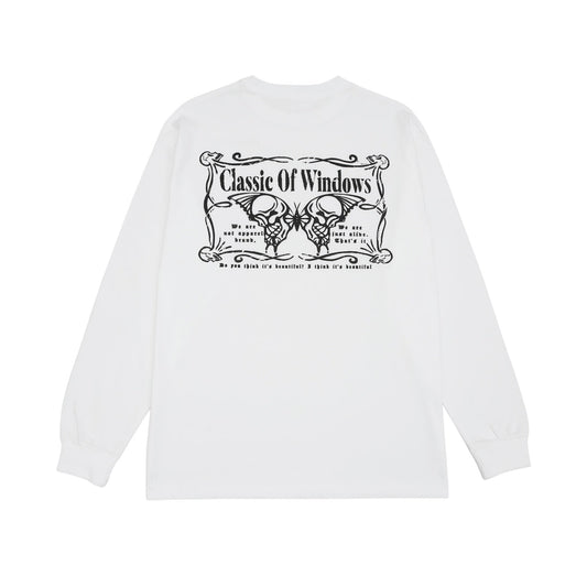 BUTTERFLY LONG SLEEVE T-SHIRT WHITE
